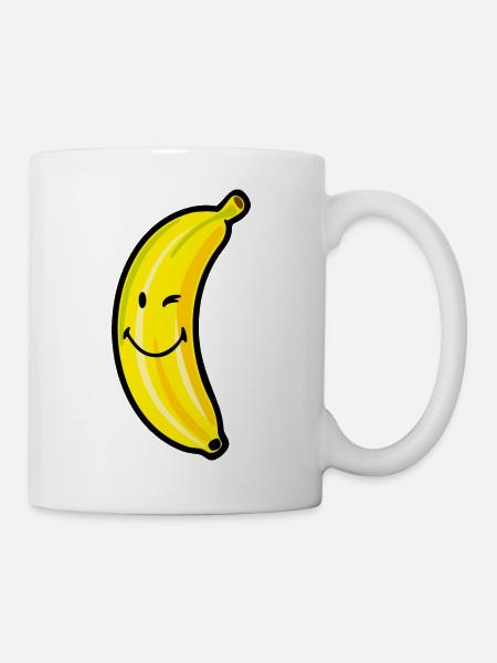 Smiley Banana - Tasse - Weiß