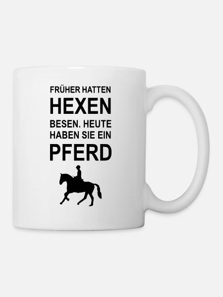 Hexen mit Pferd - Tasse - Weiß