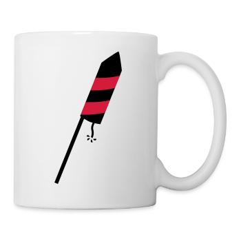 Rakete - Tasse - Weiß - Rechts