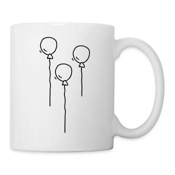 3 Luftballons - Tasse - Weiß - Rechts
