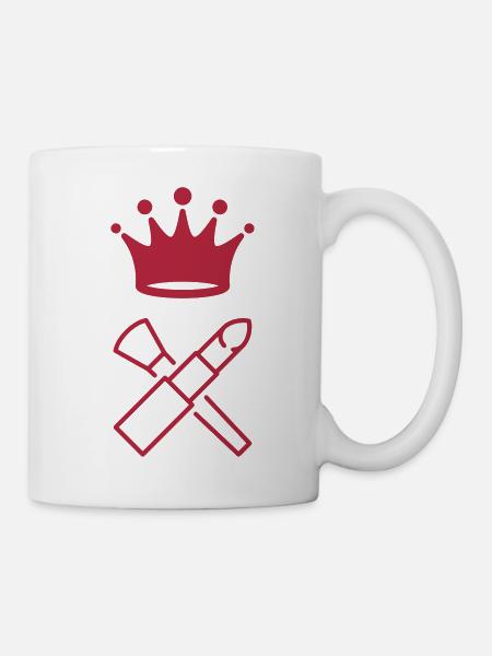 Schminke / Make-up / Maskenbildnerin / Mode - Tasse - Weiß