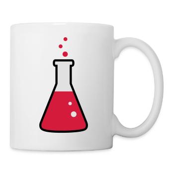 Laboratory flask, science, chemistry (3 colors) - Mug - white - Right