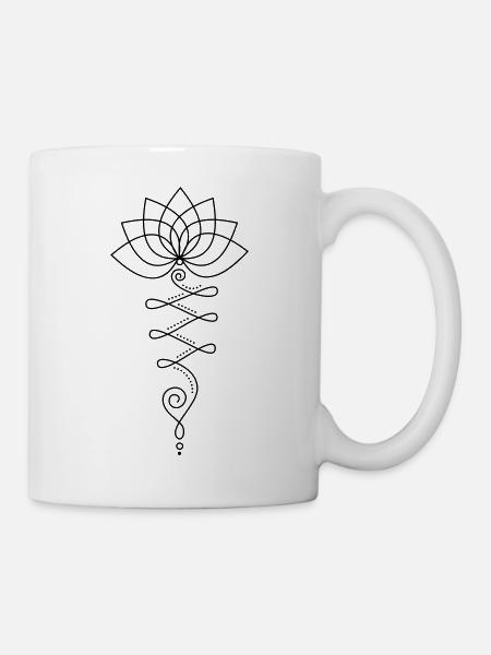 Lotusblüte, Lotus Blume, Yoga Meditation, Festival - Tasse - Weiß