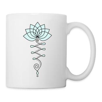 Lotus Blume Lotusblüte Buddhismus Symbol Yoga OM - Tasse - Weiß - Rechts