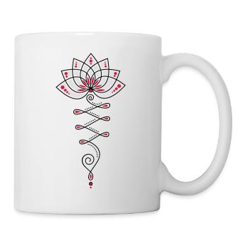Lotus, Yoga Meditation, Festival, Blume, Blüte - Tasse - Weiß - Rechts