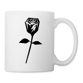 rose flower - Tasse - Weiß - Rechts