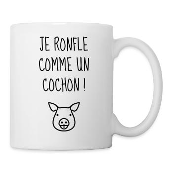 Ronfler / Ronfleur / Ronfleuse / Ronflement - Mug blanc - blanc - Droite