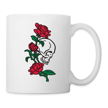 skull and roses es123 - Tasse - Weiß - Rechts