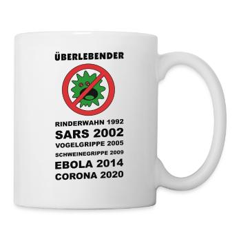 Corona Überlebender - Tasse - Weiß - Rechts