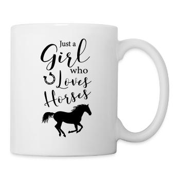 Cheval amour chevaux juste fille aime chevaux cavalier - Mug blanc - blanc - Droite