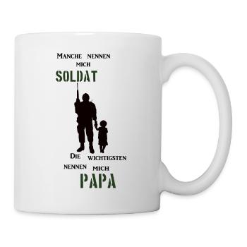 Soldaten. Papa. Soldat. Bundeswehr. - Tasse - Weiß - Rechts