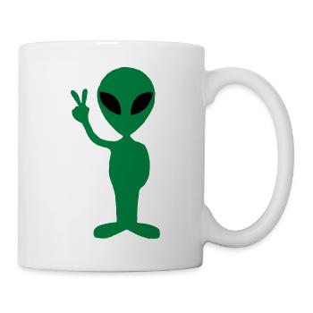 Extraterrestre vert - Mug blanc - blanc - Droite