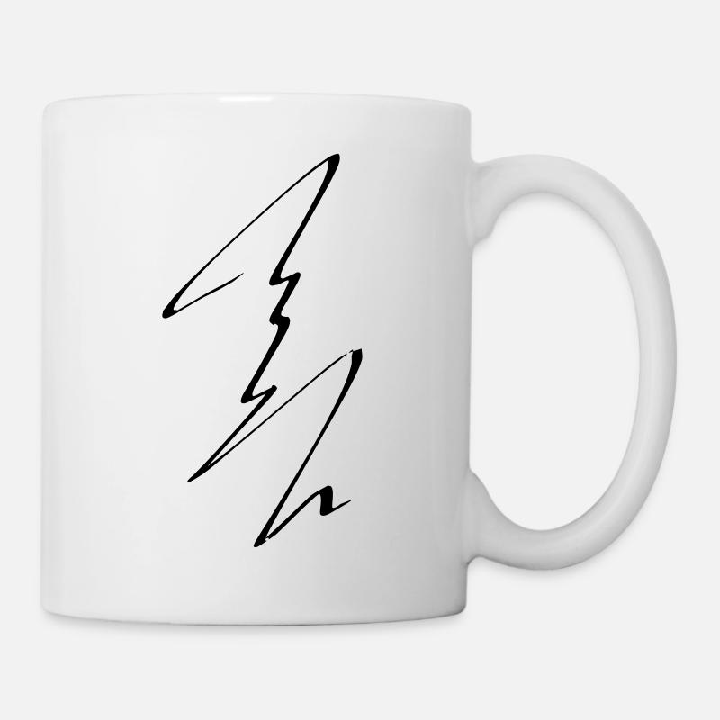Lignes noires - Mug blanc - blanc