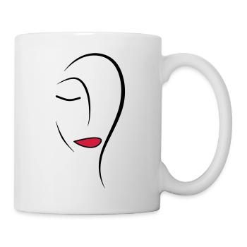 Line Art Face - Mug - white - Right