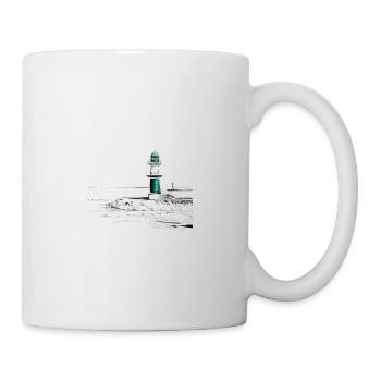 Lighthouse 14, beach, sea, Warnemünde, design, trend - Mug - white - Right