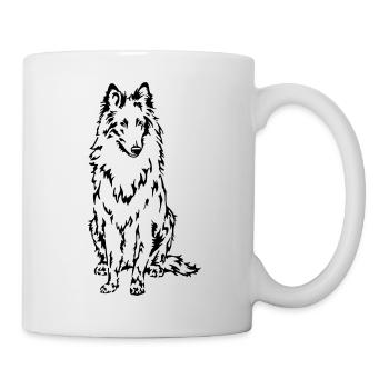 Motif de chien Groenendael - Mug blanc - blanc - Droite
