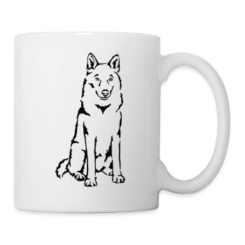 Tschechoslowakischer Wolfshund - Tasse - Weiß - Rechts