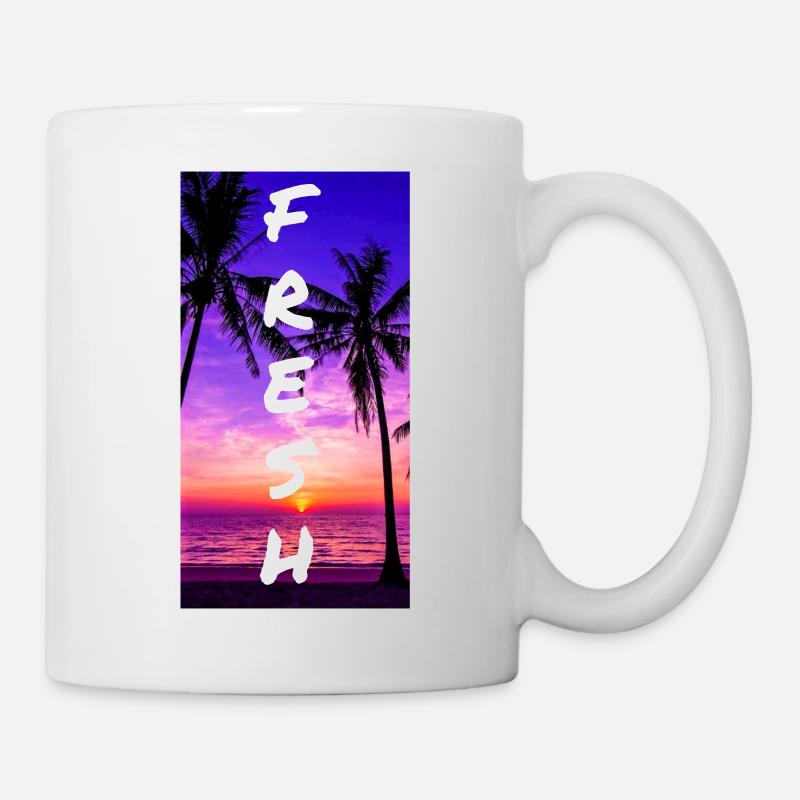 Fresh Aufschrift - Tasse - Weiß