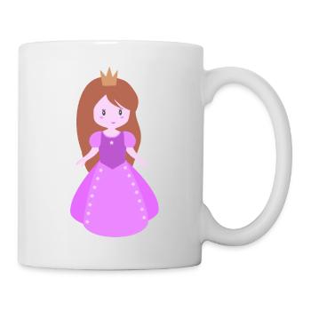 Prinzessin Mädchen Figur - Tasse - Weiß - Rechts