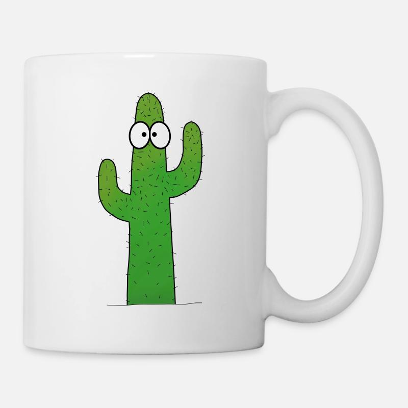Cactus with Face - Mug - white