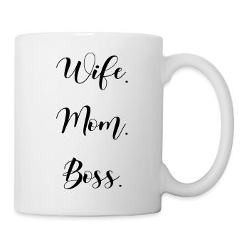 WIFE Mom Boss - Tasse - Weiß - Rechts
