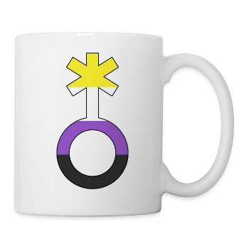 Non-binary symbol non-binary non-binary gender - Mug - white - Right