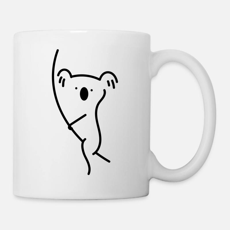 Koala Strichzeichnung - Tasse - Weiß