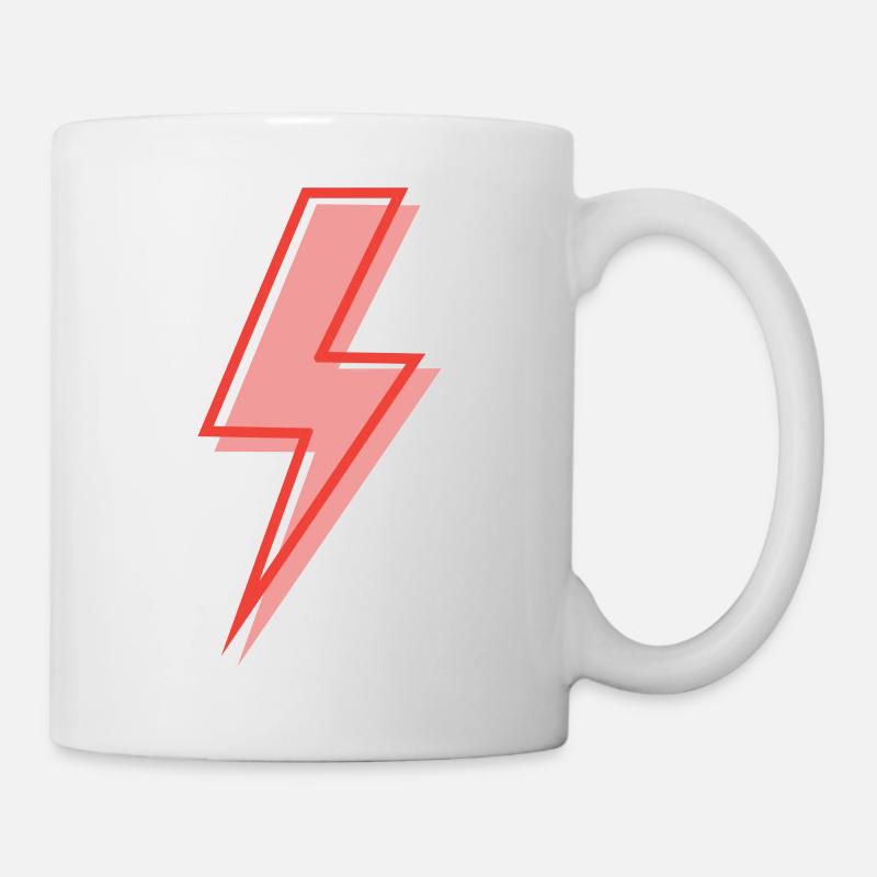 Roter Blitz - Tasse - Weiß