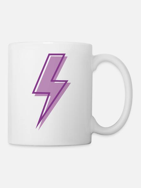 Eclair violet clair - Mug blanc - blanc