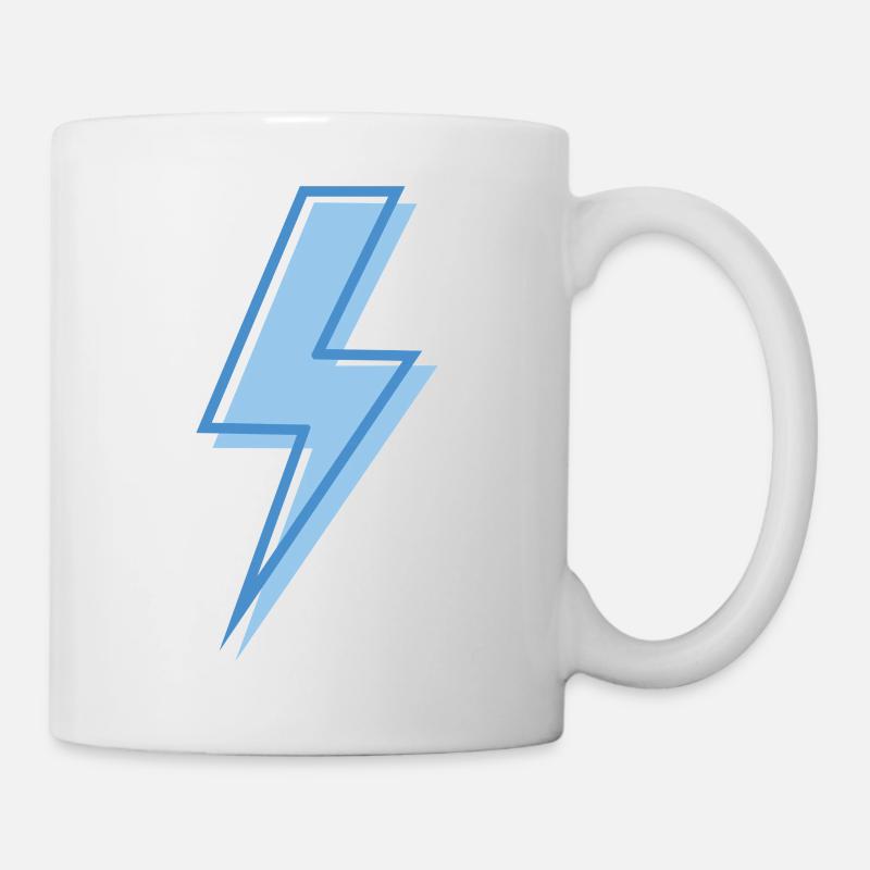 Blue lightning - Mug - white