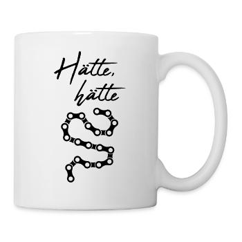 Hätte hätte Fahrradkette - Tasse - Weiß - Rechts