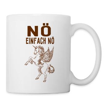 Nö einfach nö Geschenk Einhorn Mädchen - Tasse - Weiß - Rechts