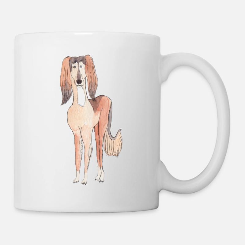 Saluki-Spaß - Tasse - Weiß
