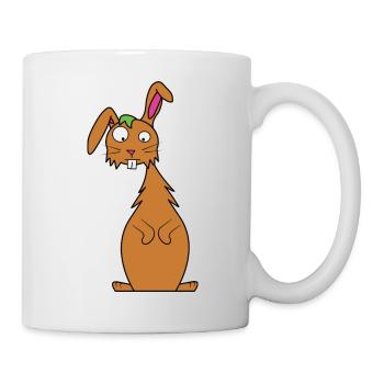 Hase - Tasse - Weiß - Rechts