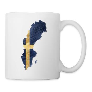 SUÈDE MAP DRAPEAU - Mug blanc - blanc - Droite