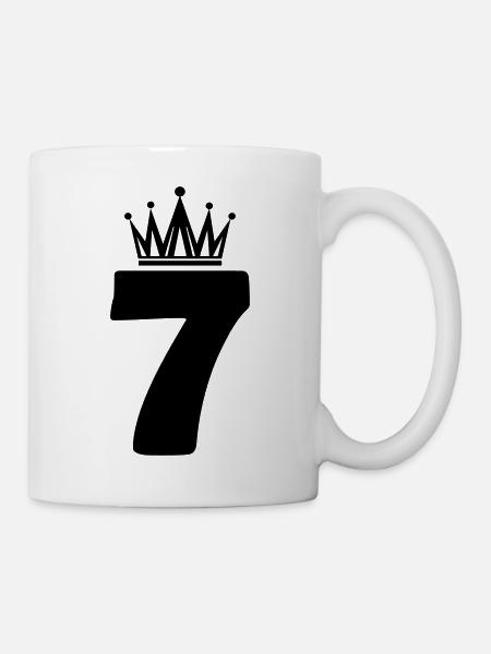 7 couronne - Mug blanc - blanc