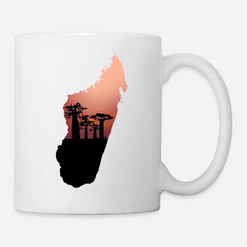 carte de l’île de Madagascar - Mug blanc - blanc