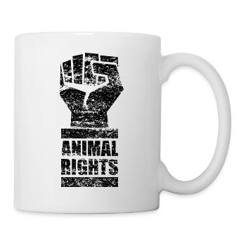 ANIMAL RIGHTS VEGAN VEGANER - Tasse - Weiß - Rechts