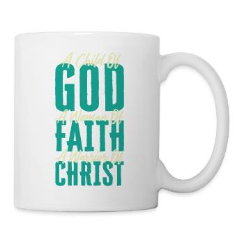 Child Of God A Woman Of Faith A Warrior Of Christ - Mug - white - Right