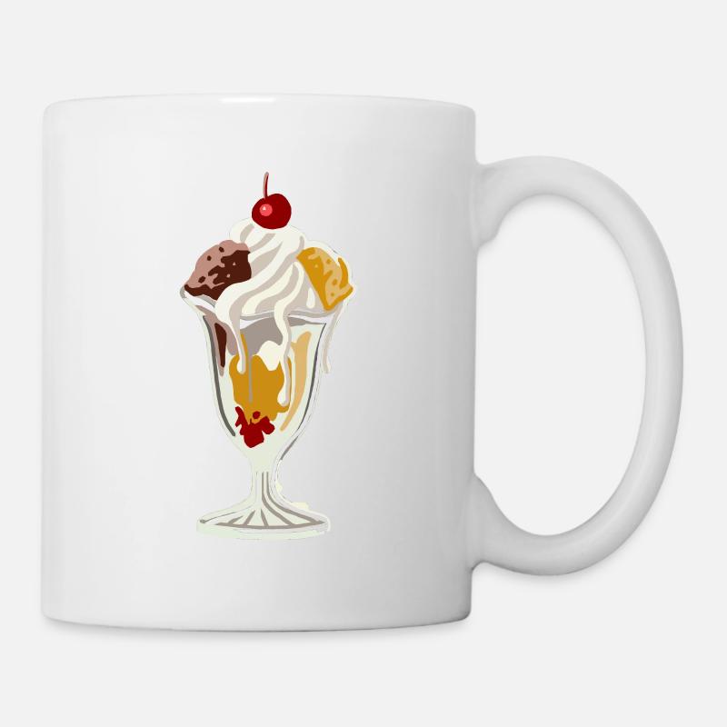 coupe glacée - Mug blanc - blanc