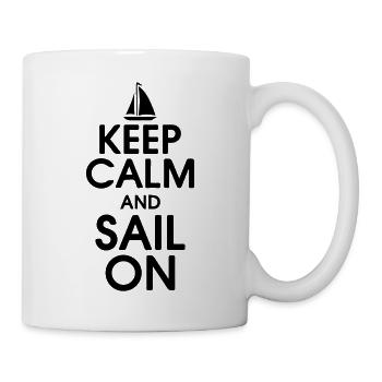 Keep Calm and Sail On - Tasse - Weiß - Rechts