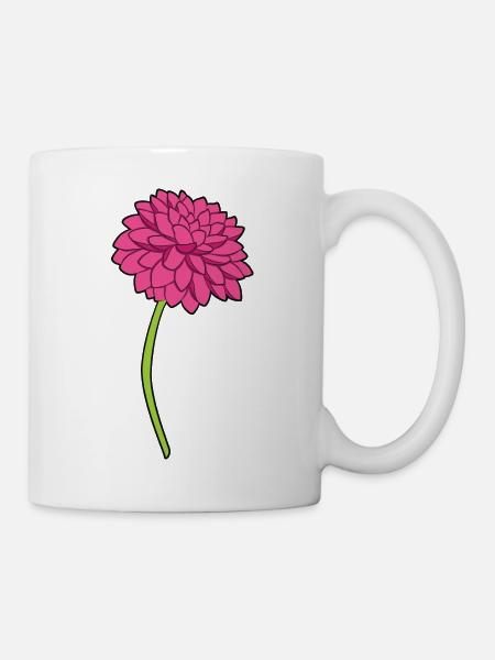 Dahlien - Tasse - Weiß