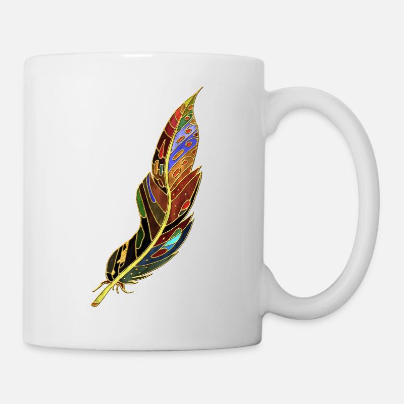 Feder - Tasse - Weiß