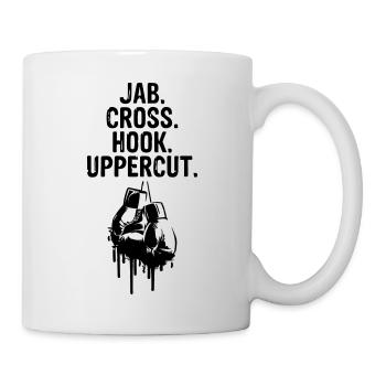 Boxer Boxing Jab Cross Hook Uppercut - Mug - white - Right