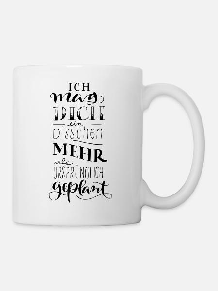 ich mag dich - Tasse - Weiß