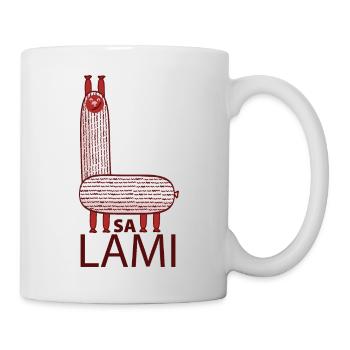 Lama funny pun - Mug - white - Right