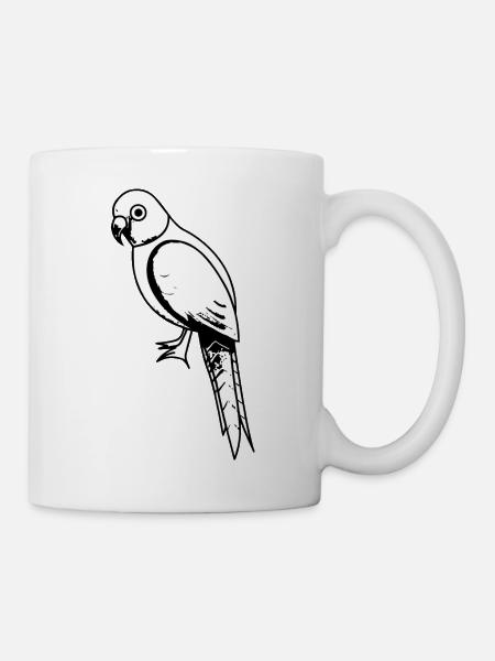 Papagei - Tasse - Weiß