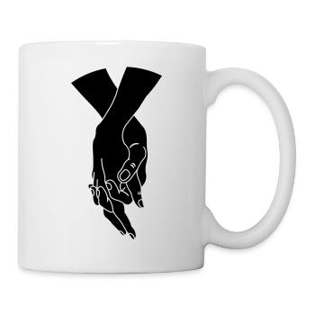 Hände Paar Liebe - Tasse - Weiß - Rechts