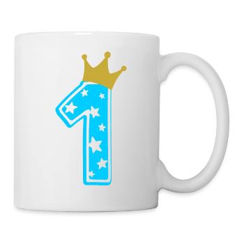 1 Krone 1. Geburtstag 1 Jahr - Tasse - Weiß - Rechts