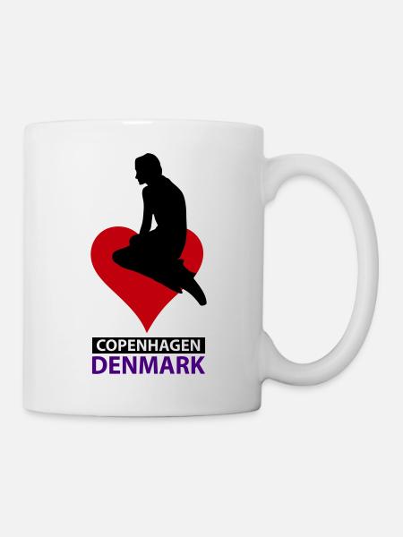 Sirène Copenhague Danemark - Mug blanc - blanc